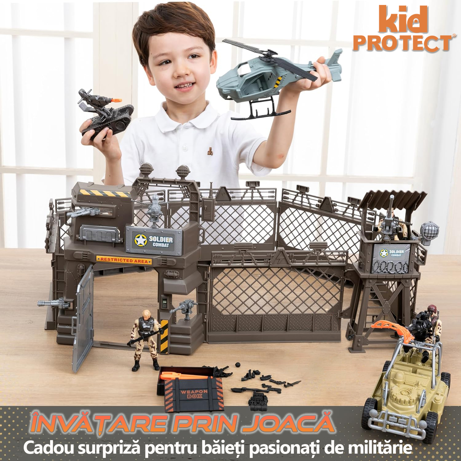 Set Militar de Jucarie Pentru Copii KidProtect War Max Set Militar de Jucarie Pentru Copii KidProtect War Max
